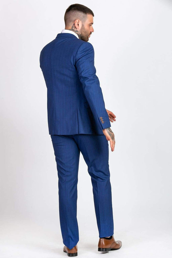 Marc Darcy Conrad Royal Blue Pinstripe Blazer