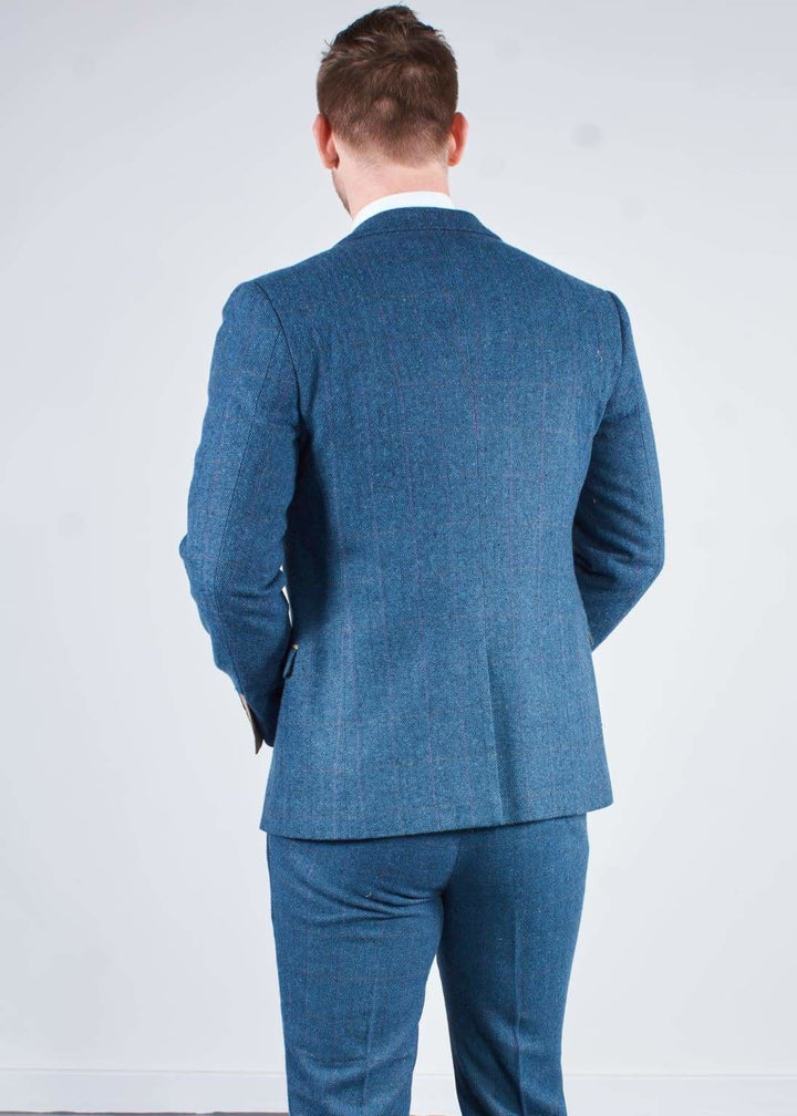 Marc Darcy Weste Dion Blue Tweed - Main Image
