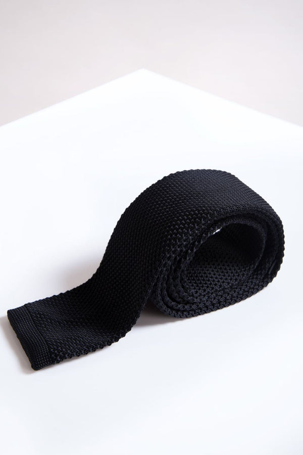 Marc Darcy KT Black Knitted Tie - accessories