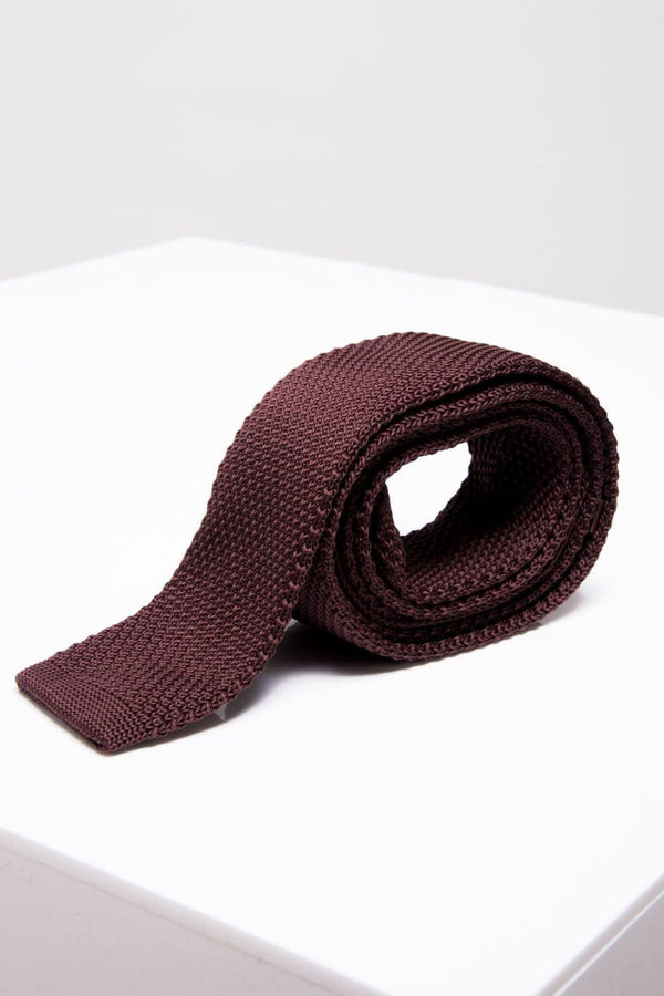 Marc Darcy KT Brown Knitted Tie - accessories