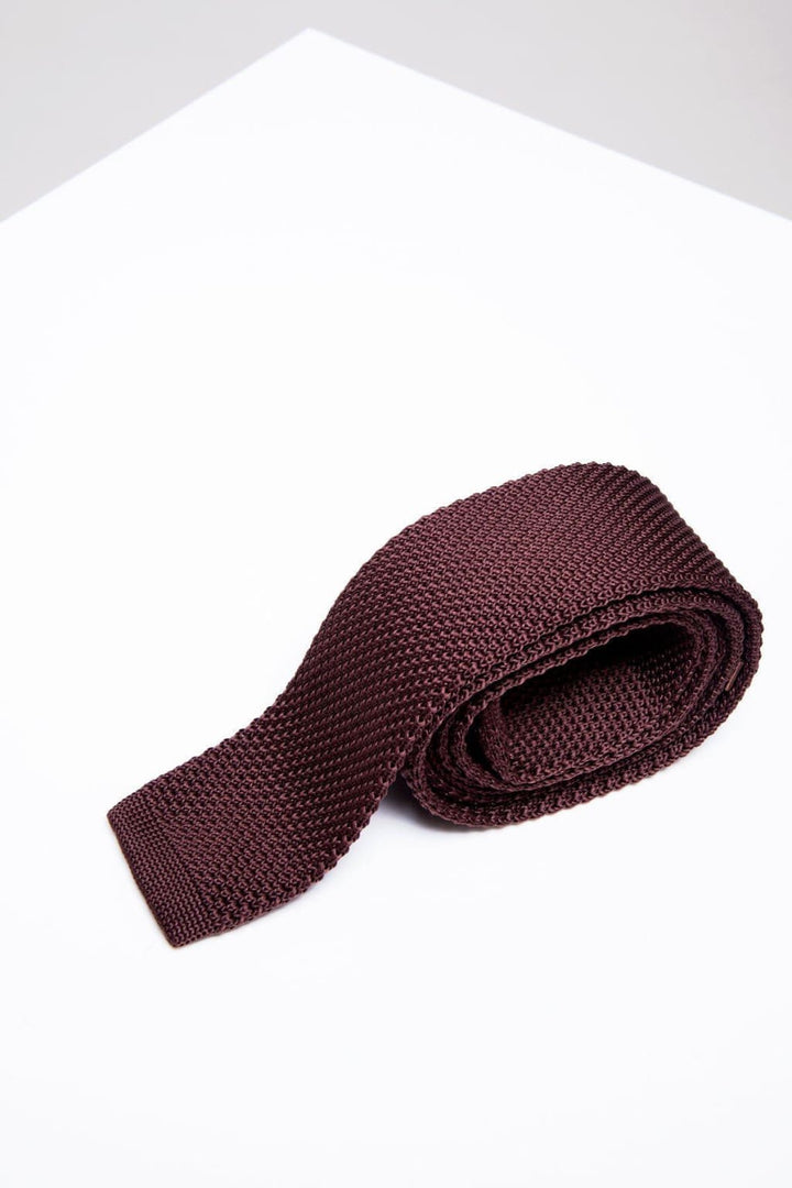 Marc Darcy KT Brown Knitted Tie - accessories