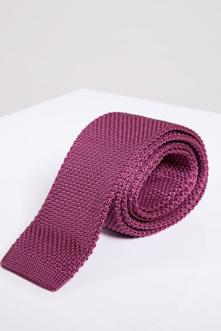 Marc Darcy KT Dark Pink Knitted Tie - accessories