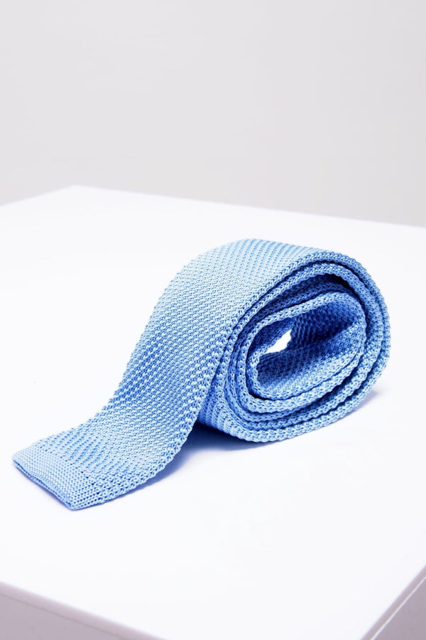 Marc Darcy KT Sky Blue Knitted Tie - accessories