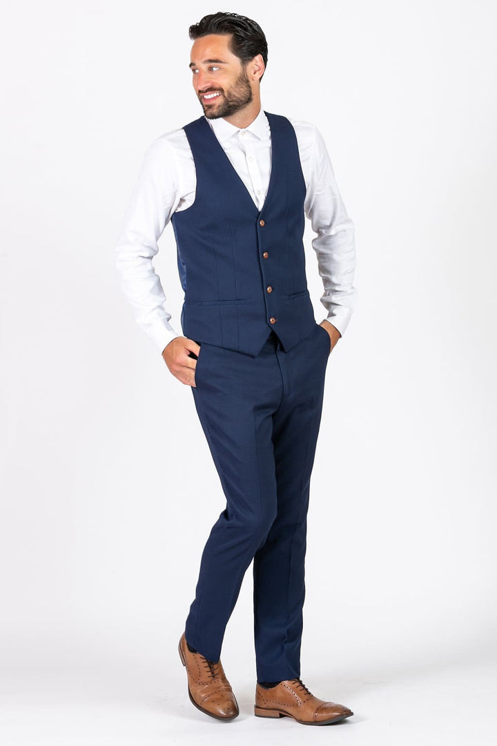 MAX - Royal Blue Single Breasted Waistcoat - Suit & Tailoring