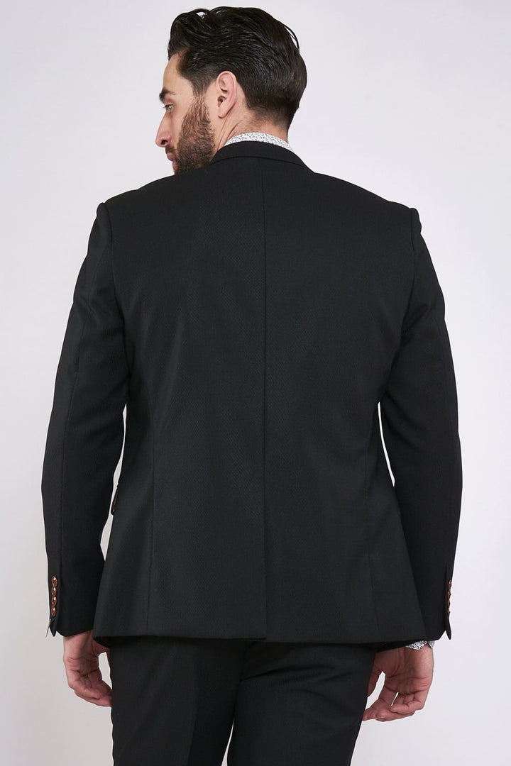 Marc Darcy Max Black Blazer with Contrast Buttons