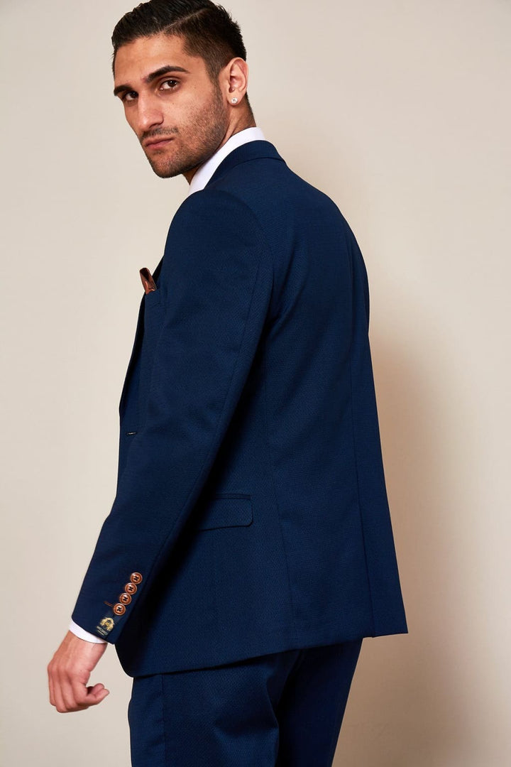 Marc Darcy Max Royal Blue Blazer with Contrast Buttons