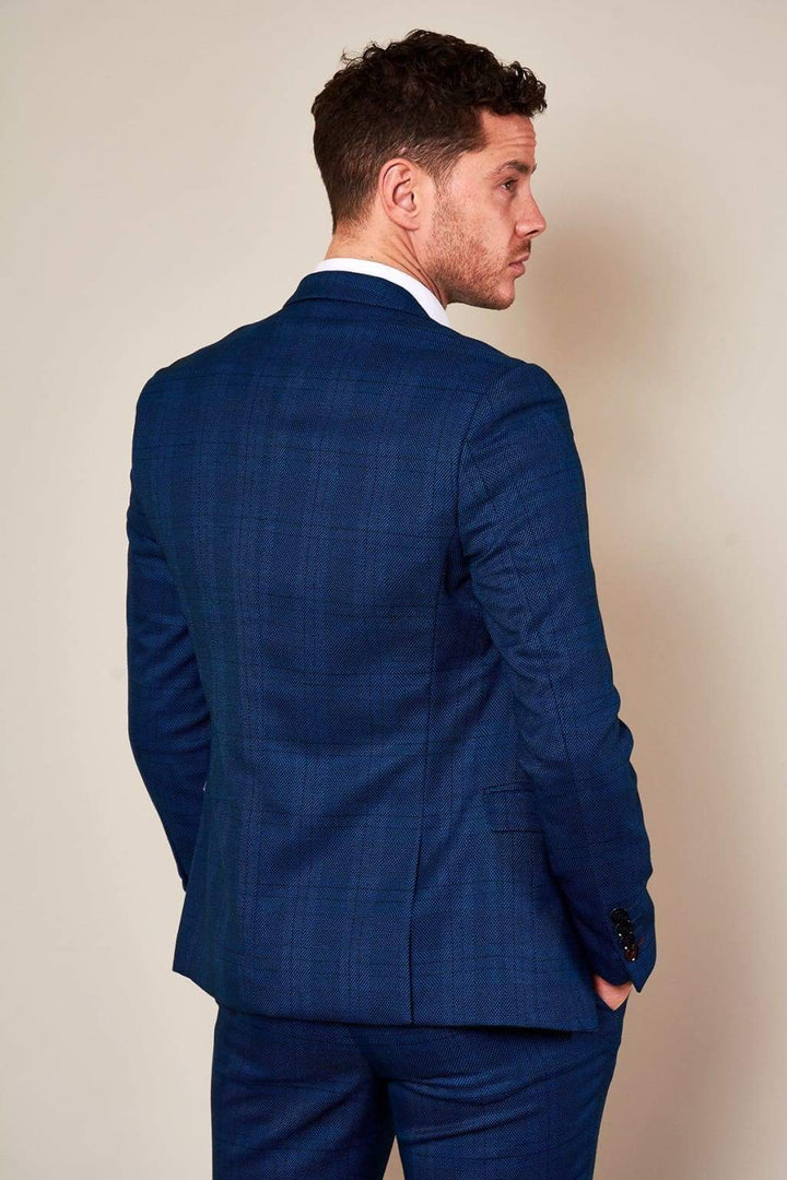 Marc Darcy Jerry Blue Check Blazer - Suit & Tailoring