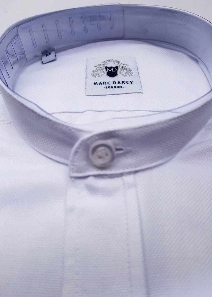 Marc Darcy Thomas White Grandad Collar Shirt - Shirts