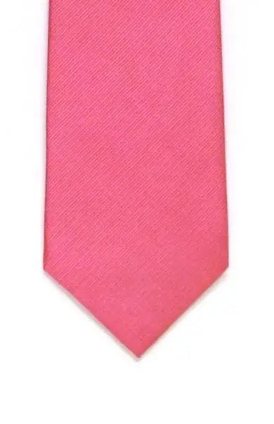 LA Smith Plain Silk Twill Tie - Pink