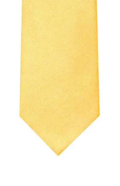 LA Smith Plain Silk Twill Tie - Gold