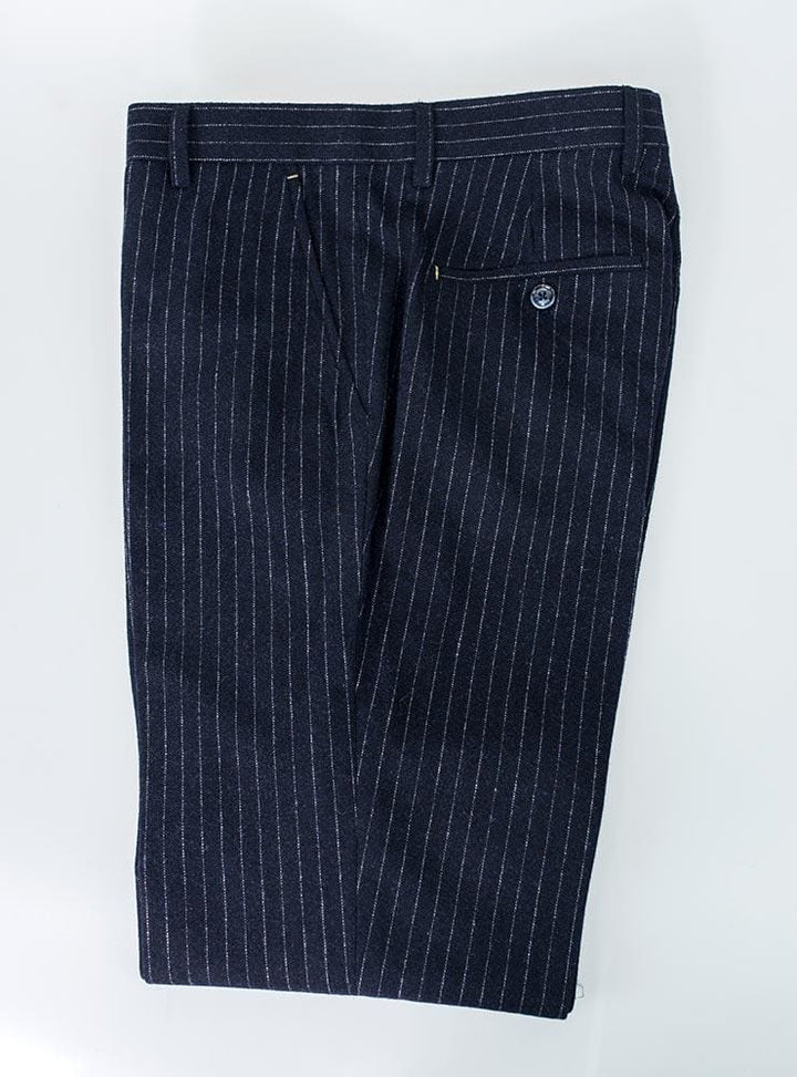 Last Chance Men’s Clearance Tweed Trousers - Lopez/Navy / 28R - Suit & Tailoring