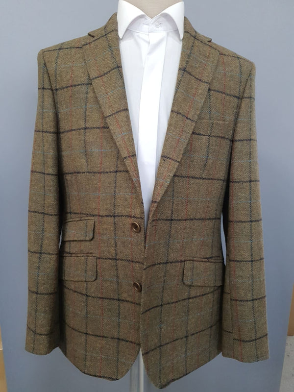 Torre Pure British Wool Green Tweed Jacket - 40R