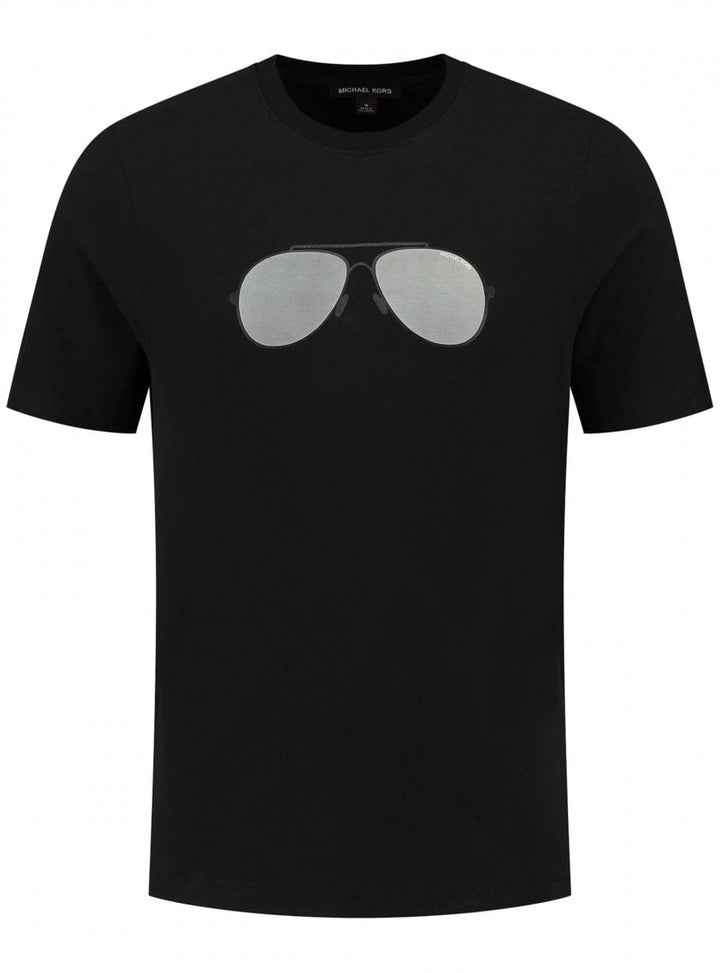 Michael Kors Black Grey Metallic Pintuck Pant Loungewear Set - Loungewear
