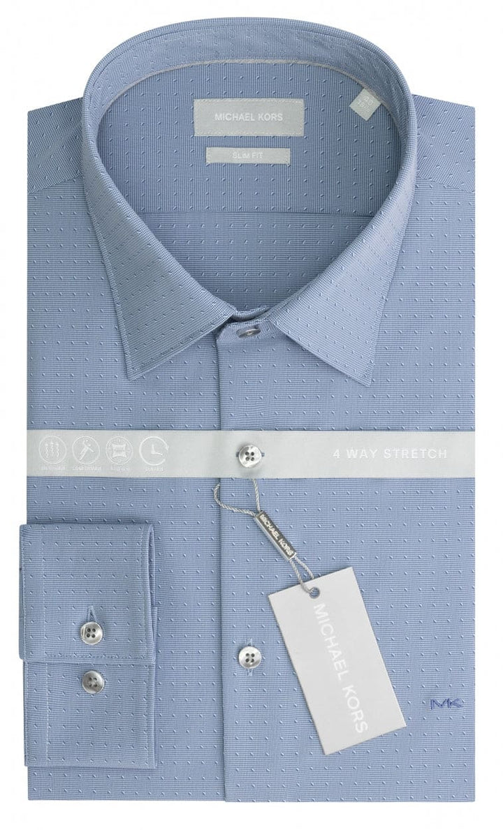 michael kors slim fit dress shirt Men`s Button Down Cotton enhanced with wrinkle Slim Fit Stretch Cotton Dress