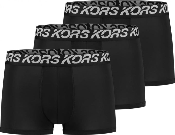 Michael Kors Men’s 3-Pack Black Stretch Cotton Trunk - Underwear