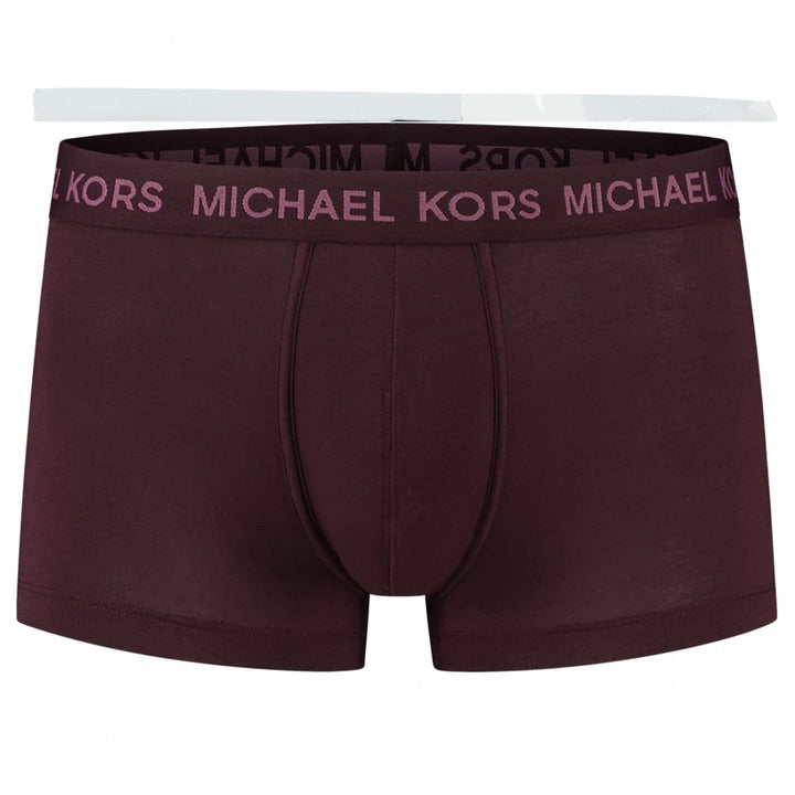 Michael-Kors Men’s 3-Pack Bordeaux S.T Fashion Trunk - S - Underwear
