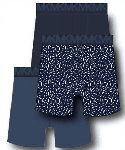 Michael-Kors Men’s 3-Pack Denim SF Fashion Boxer Brief Trunk - S - Underwear