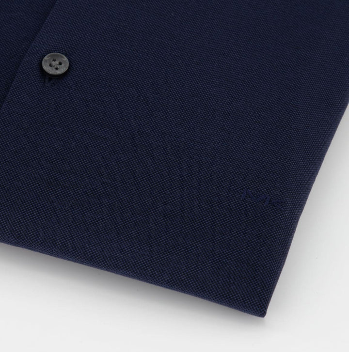 Men’s Parma Navy Solid Pique Premium Slim Fit Michael-Kors Shirt - Shirts
