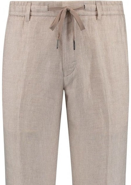 Michael Kors Stone Premium Pure Linen Suit Drawstring Trousers - 30R - Trousers