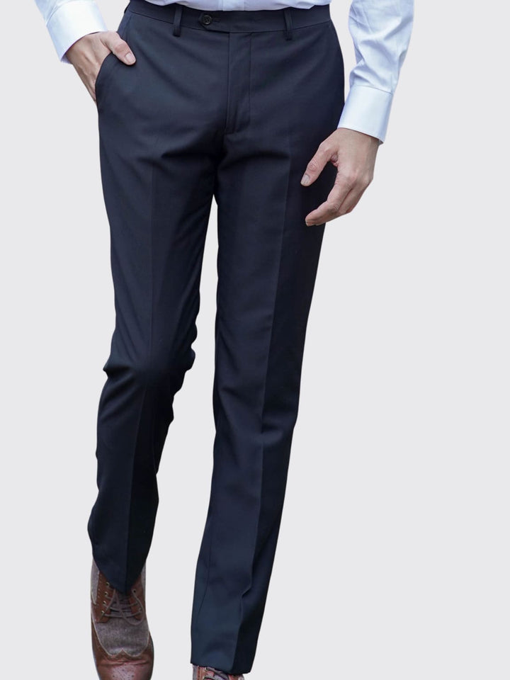Paul Andrew Harry Slim Fit Plain Black Trousers - UK 28R | EU44 - Trousers