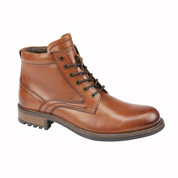 Elgin Men’s Tan Leather Lace Ankle Boot - UK7 | EU41 - Boots