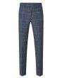 Spokes Doyle Navy Check Suit Tapered Trouser - Suit & Tailoring
