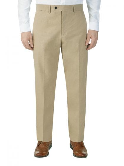 Skopes Tuscany Stone Linen Blend Suit Trousers - 40S - Trousers