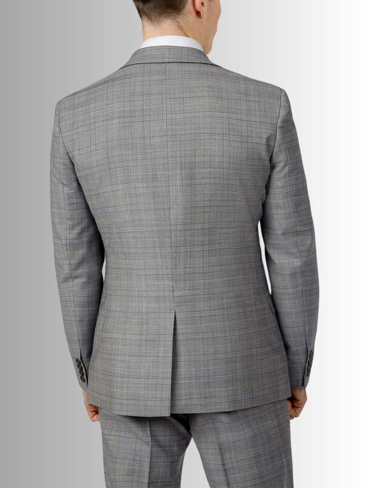 Ted Baker Grey Prince Of Wales Check Slim Suit Jacket - Jackets
