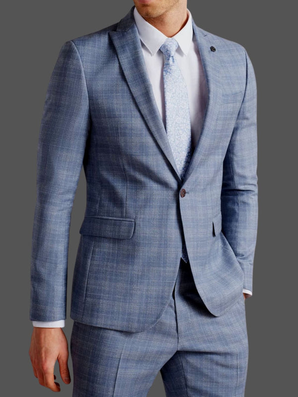 Ted Baker Men’s Pale Blue Slim Fit Suit Jacket - 36S - Jackets