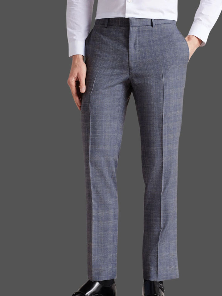 Ted Baker Men’s Pale Blue Slim Fit Suit Trousers - 30S - Trousers