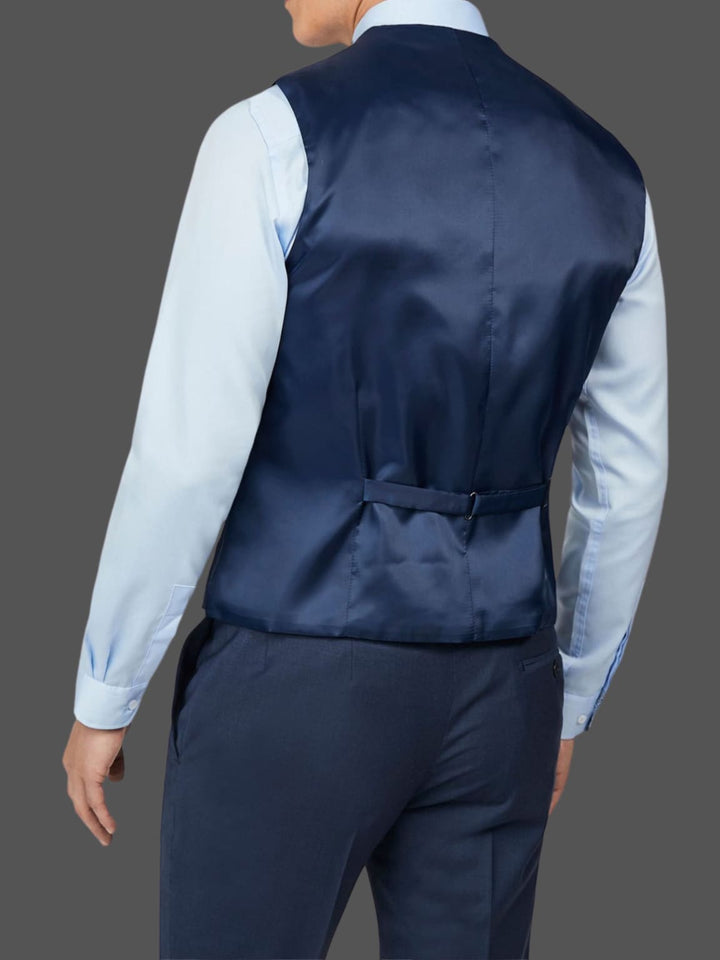 Panama Blue Slim Fit Waistcoat - WAISTCOATS