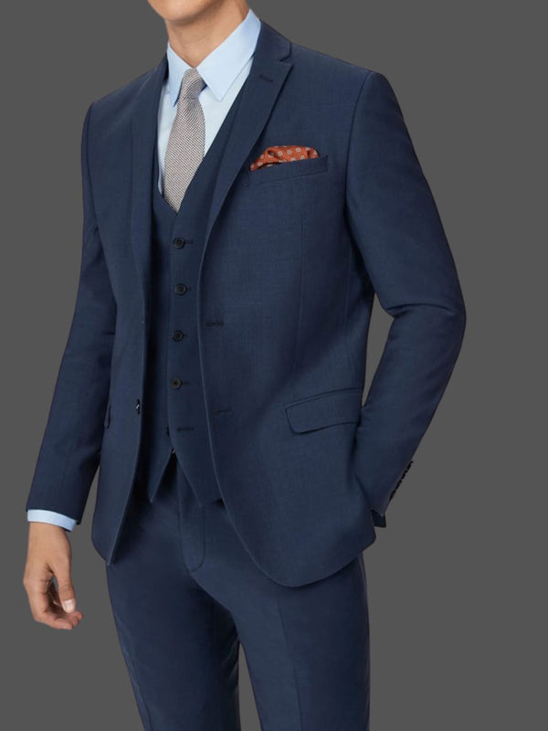 Ted Baker Panama Men’s Blue 3 Piece Slim Fit Suit - Suits
