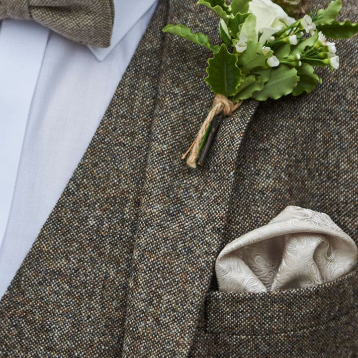 Torre Albert Men’s Brown 3 Piece Pure British Wool Tweed Suit - Suit & Tailoring