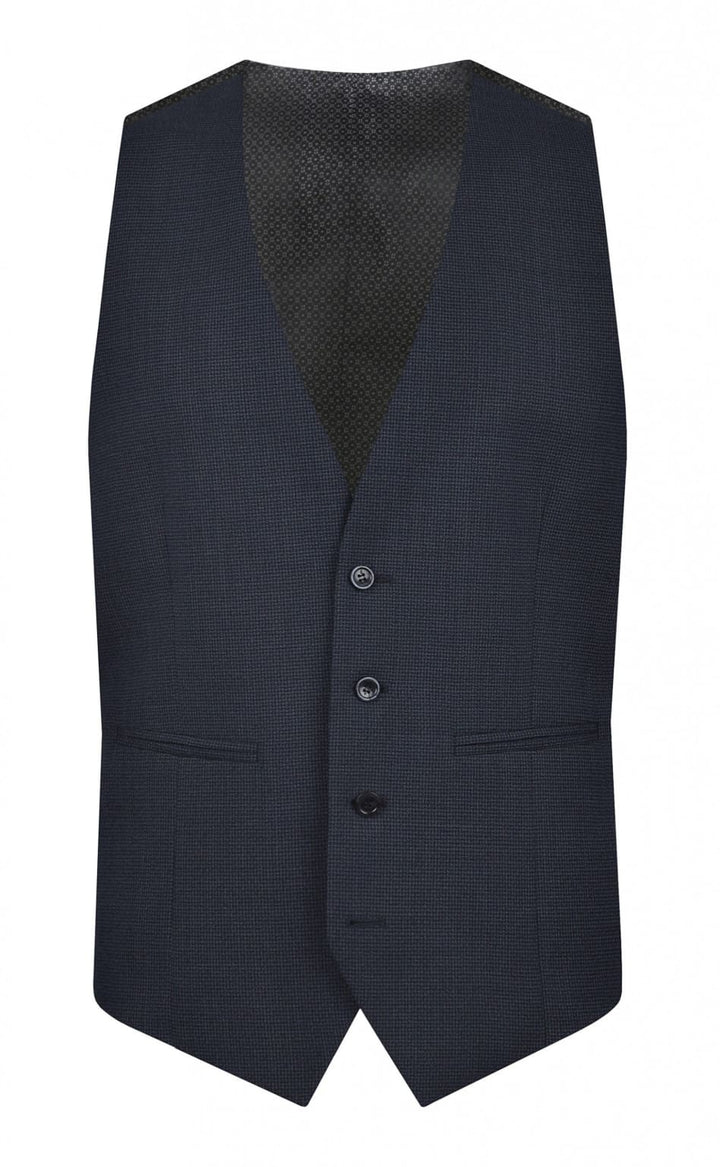 Torre Colt Blue Plain Men’s Waistcoat - 34R - Suit & Tailoring