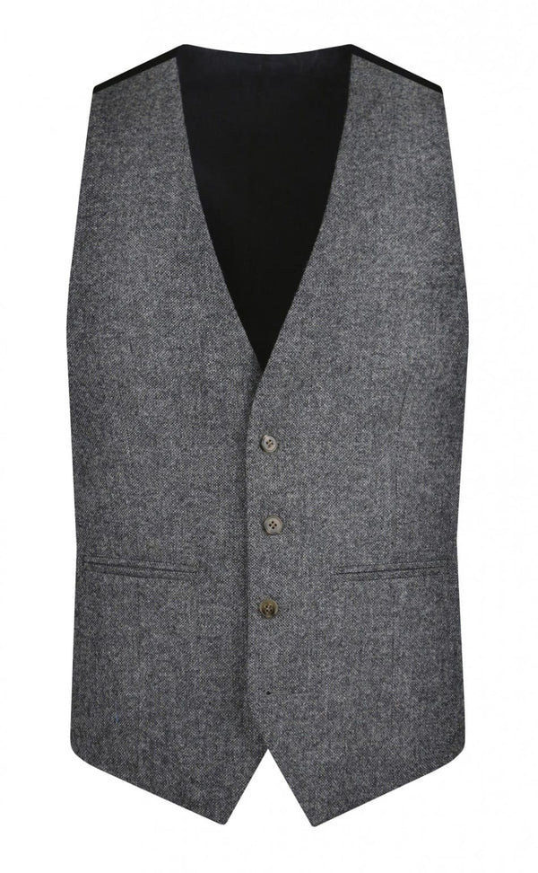 Torre Colt Grey Plain Men’s Waistcoat - 34R - Suit & Tailoring