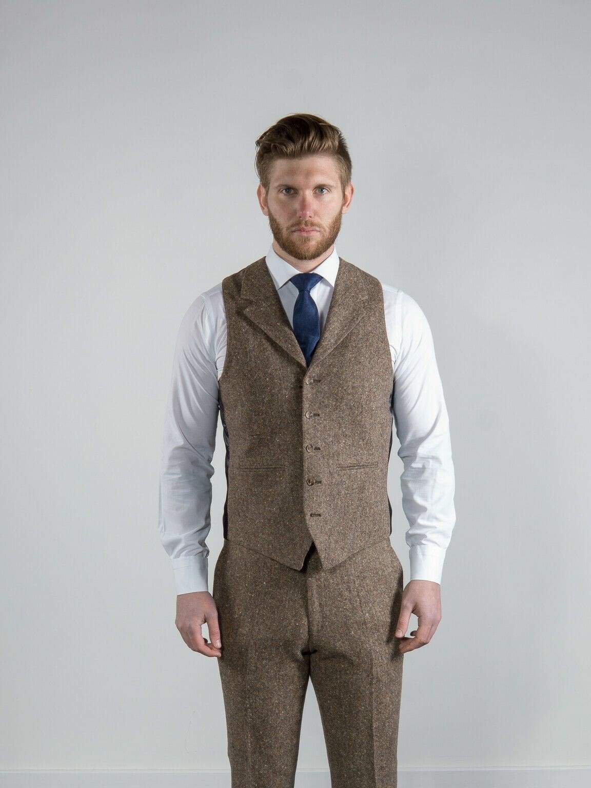 Mens Vintage Tweed Suits  3 Piece  Double Breasted  XPOSED