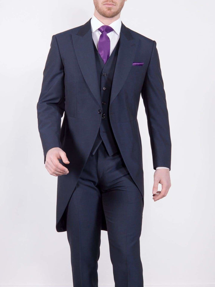 Torre George Navy Mohair 3 Piece Morning Suit - Suit & Tailoring