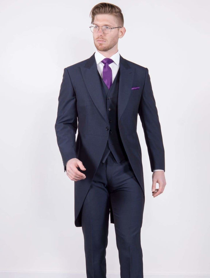 Torre George Navy Mohair 3 Piece Morning Suit - Suit & Tailoring