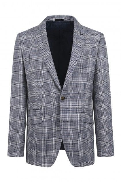 Torre Melvin Blue Check Men’s Jacket - 34R - Suit & Tailoring