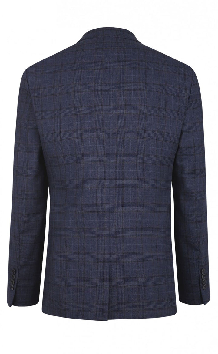 Torre Melvin Blue Check Men’s Jacket - Suit & Tailoring