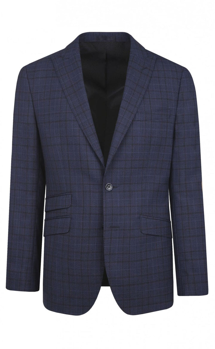 Torre Melvin Blue Check Men’s Jacket - 38S - Suit & Tailoring