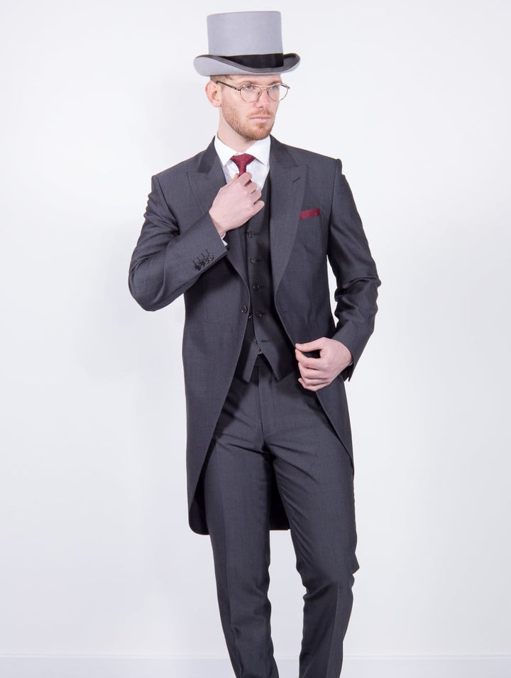Torre Men’s Charcoal Mohair Tailcoat - Suit & Tailoring