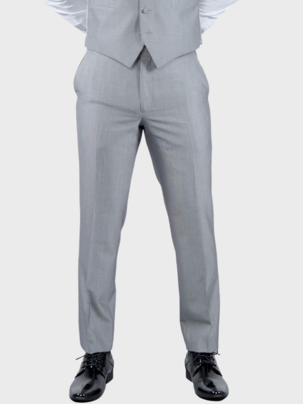 Torre Men’s Light Weight Pearl Grey Mohair Suit Trousers - Suit & Tailoring