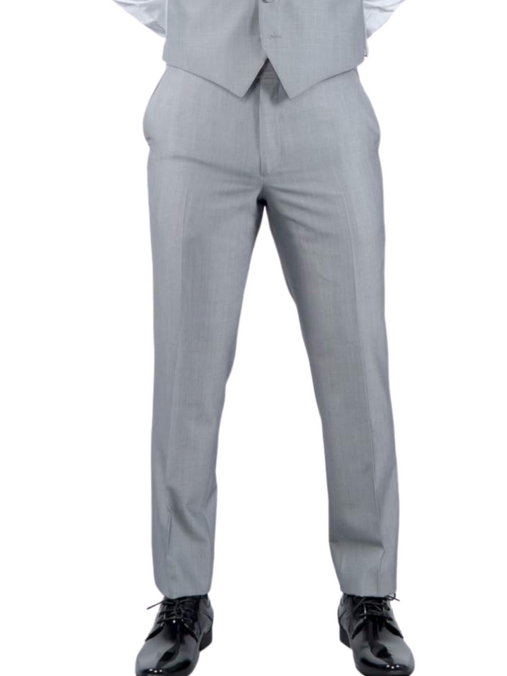 Torre Men’s Light Weight Pearl Grey Mohair Suit Trousers - 32S - Suit & Tailoring