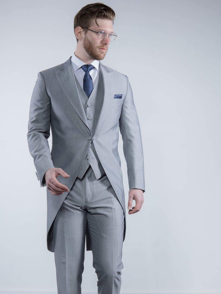 Torre Mens Light Weight Light Grey Morning Tailcoat - Suit & Tailoring