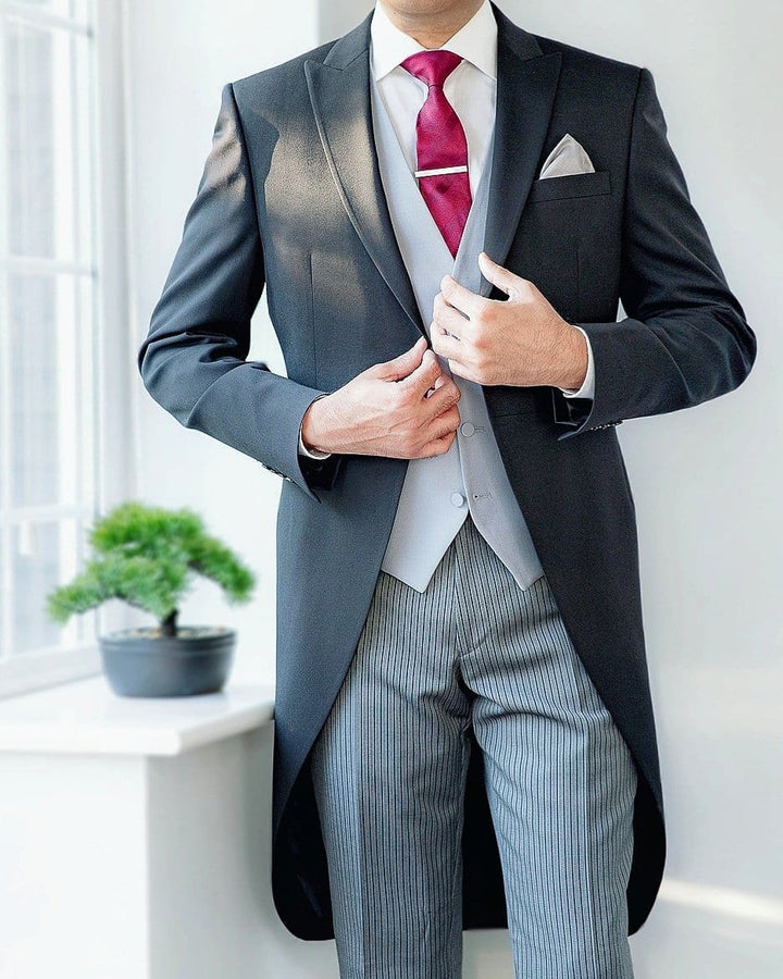 Torre Men’s Modern Grey Single Breasted Royal Ascot Waistcoat - Suit & Tailoring