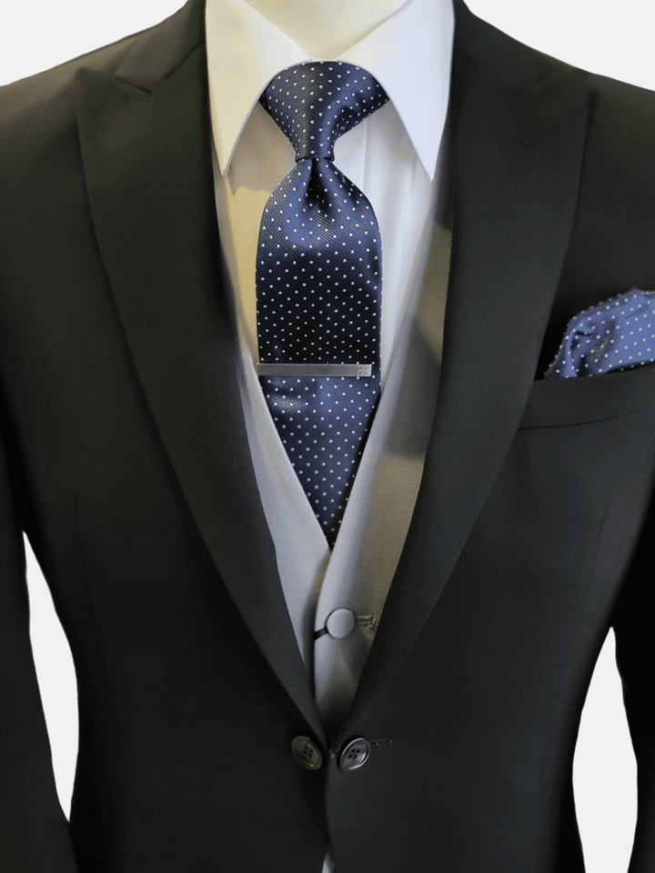 Torre Men’s Modern Grey Single Breasted Royal Ascot Waistcoat - Suit & Tailoring