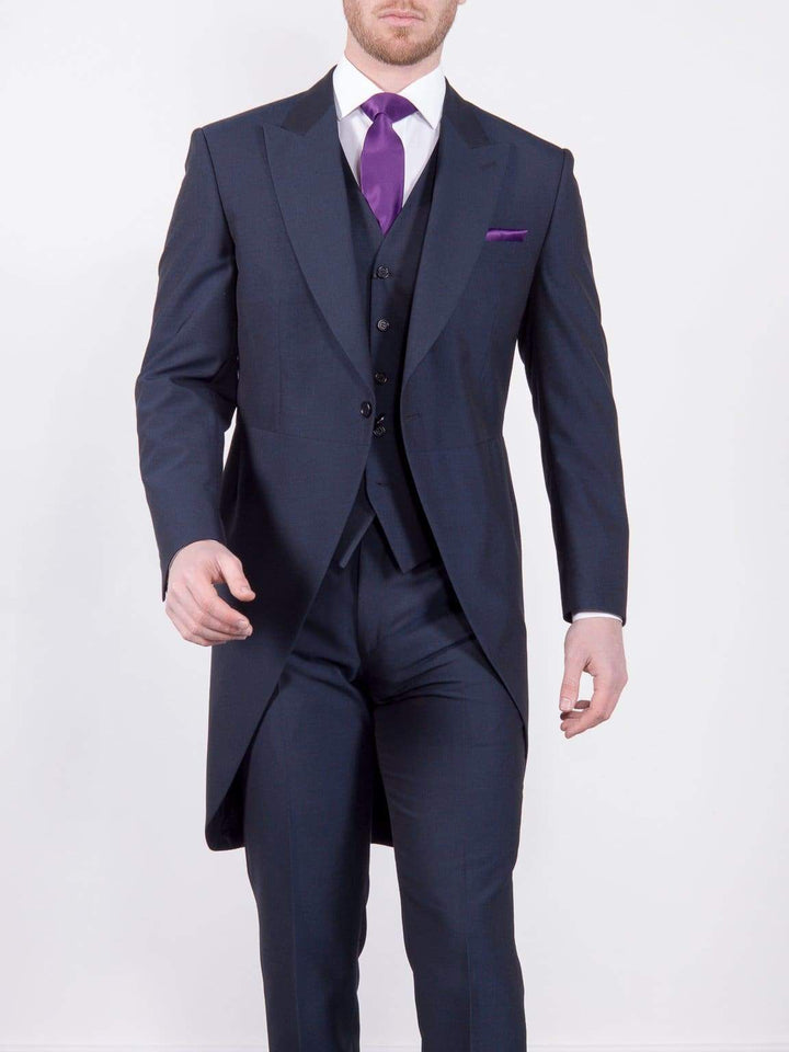 Torre Men’s Navy Mohair Tailcoat - Suit & Tailoring