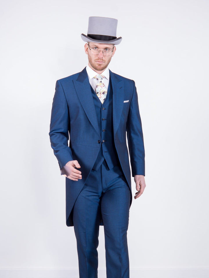 Torre Men’s Royal Blue Mohair Tailcoat - Suit & Tailoring