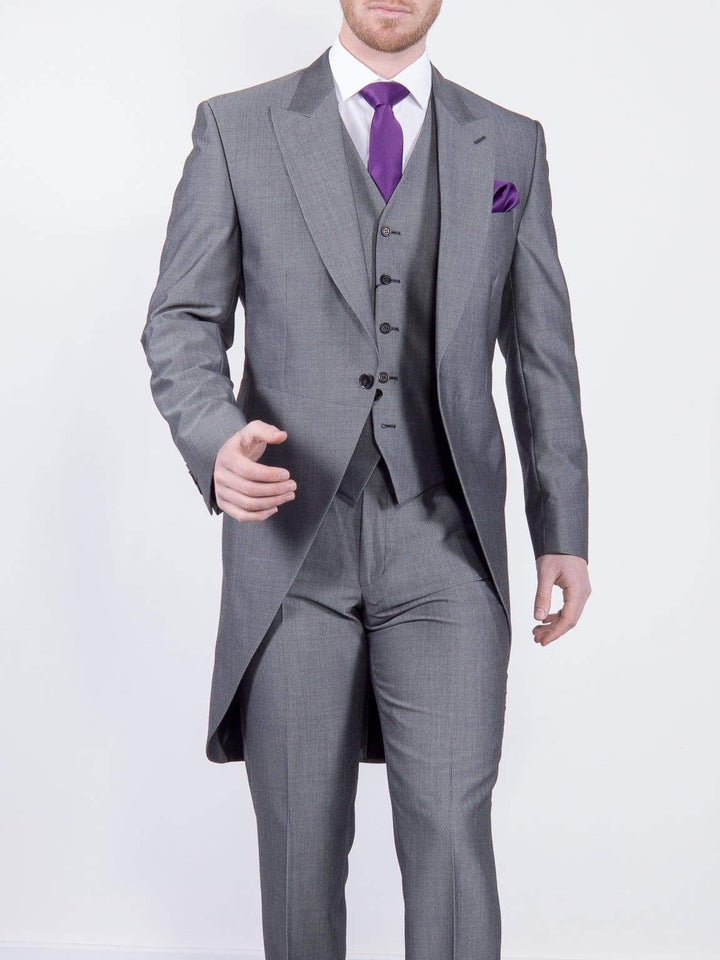 Torre Men’s Silver Mohair Tailcoat - Suit & Tailoring